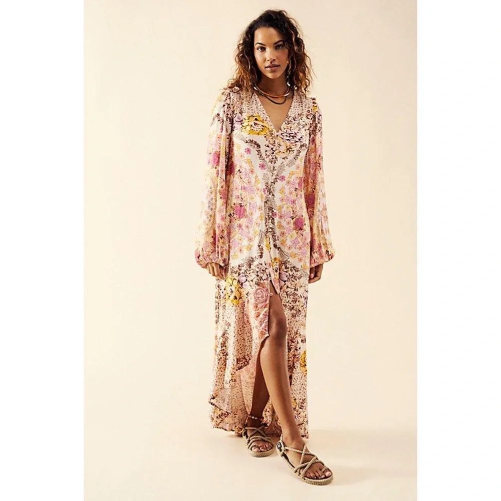 Free People Marais Printed Midi Dress